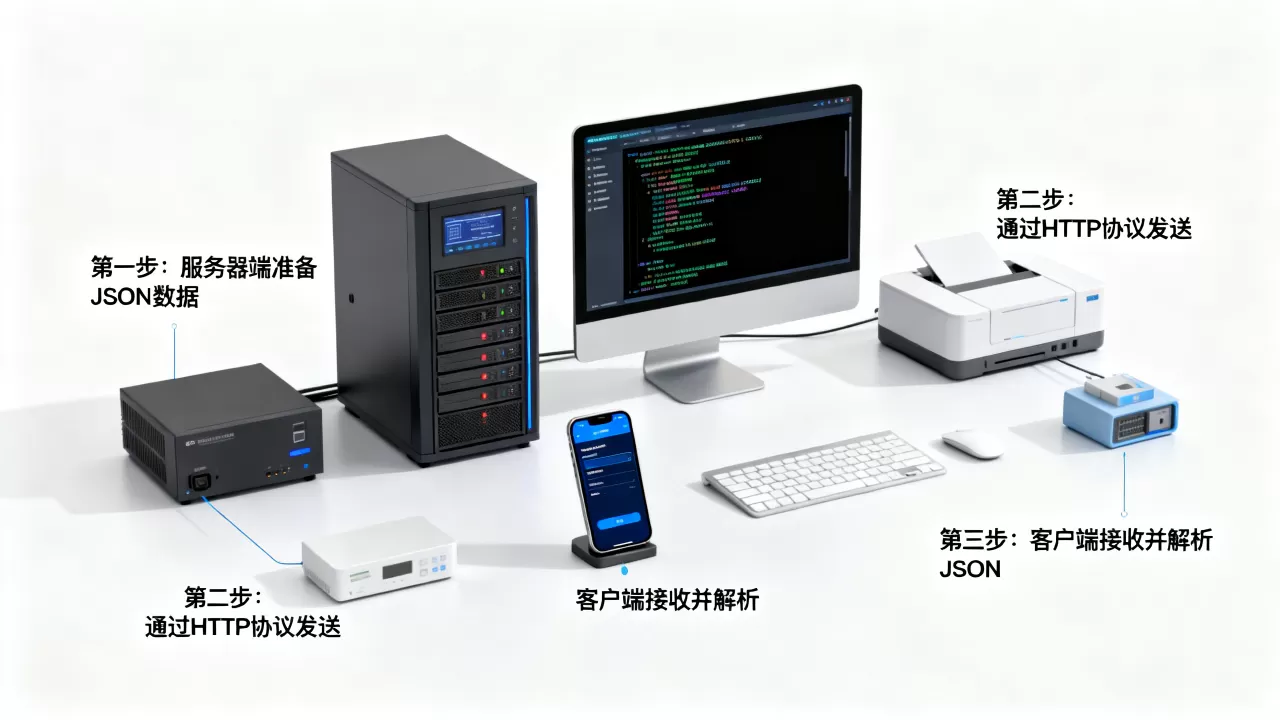 如何从服务器端发送json到客户端?,有哪些步骤? 如何从服务器端发送json到客户端?,有哪些步骤?