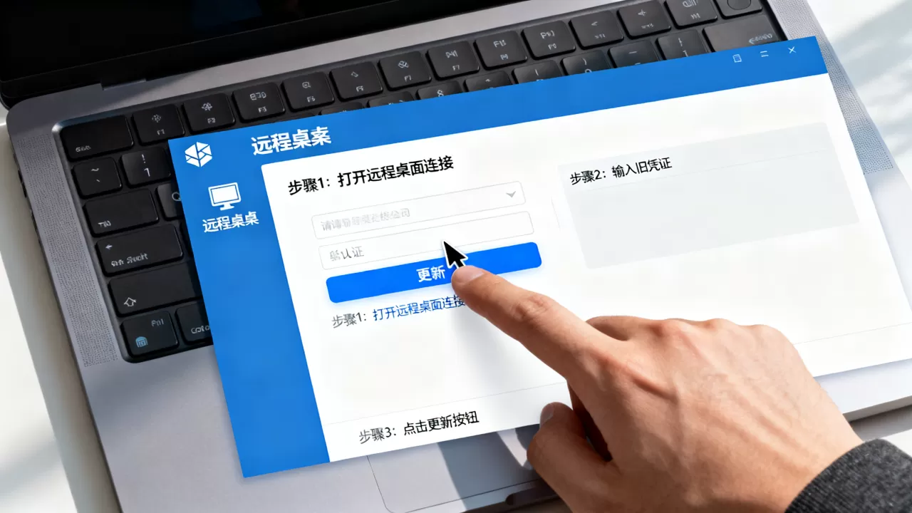 如何更新服务器远程桌面凭证,具体操作步骤是什么 如何更新服务器远程桌面凭证,具体操作步骤是什么