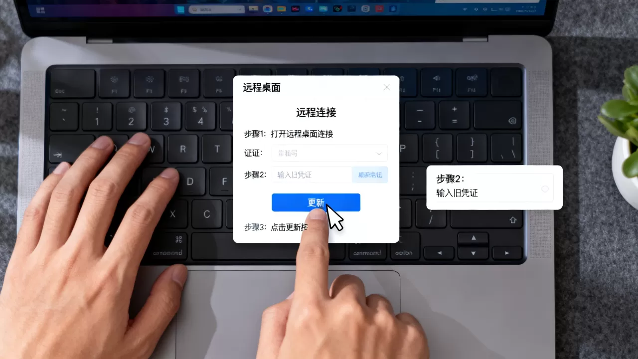 如何更新服务器远程桌面凭证,具体操作步骤是什么 如何更新服务器远程桌面凭证,具体操作步骤是什么
