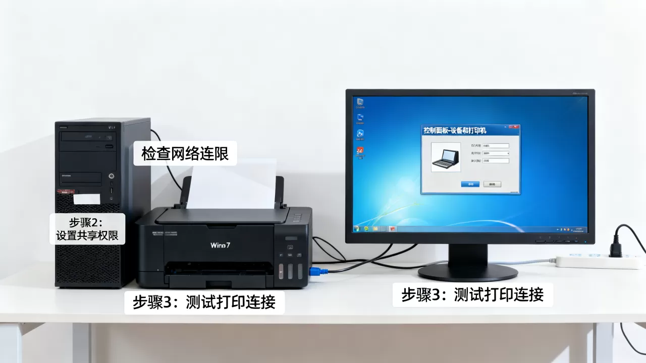 Win7打印机连电脑怎么连接服务器,打印机无法共享怎么办? Win7打印机连电脑怎么连接服务器,打印机无法共享怎么办?