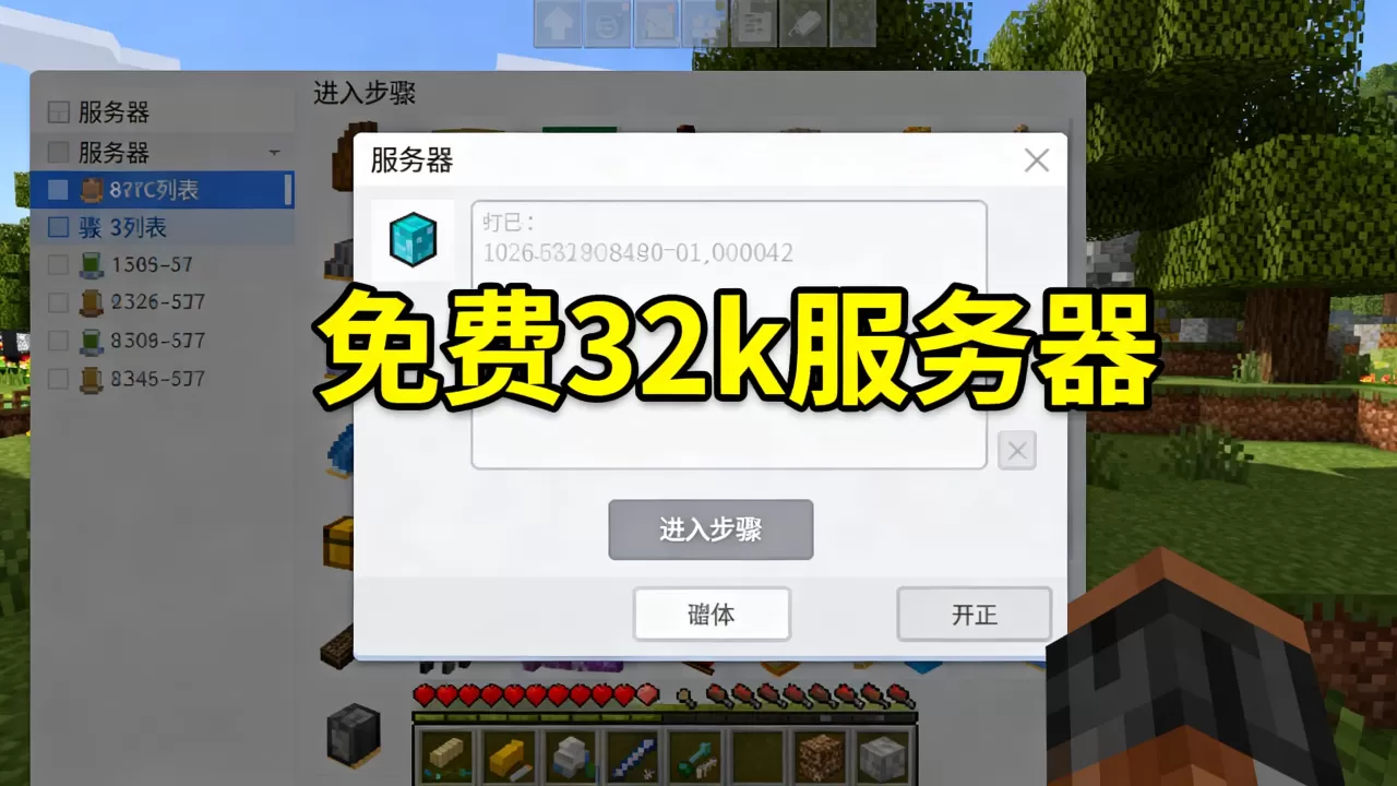 我的世界哪些服务器有免费的32k,怎么进服务器? 我的世界哪些服务器有免费的32k,怎么进服务器?