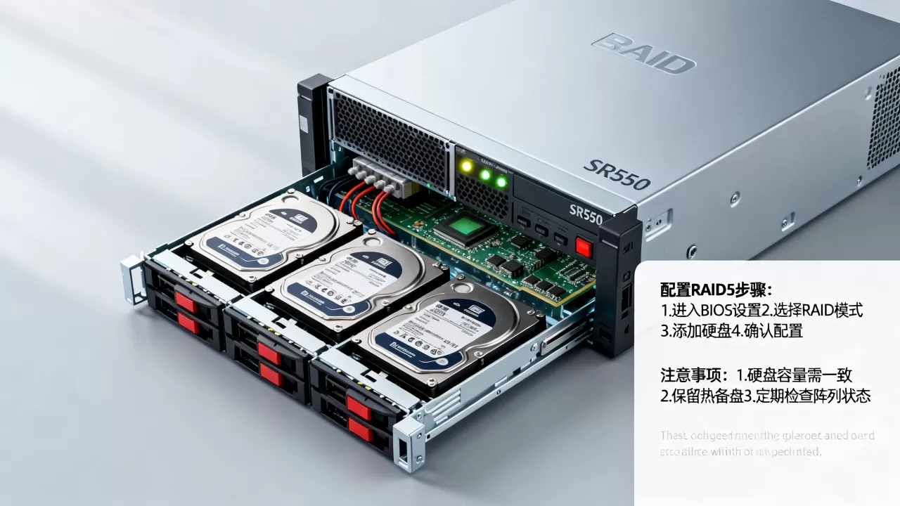 服务器SR550怎么配置RAID5?,注意事项有哪些? 服务器SR550怎么配置RAID5?,注意事项有哪些?