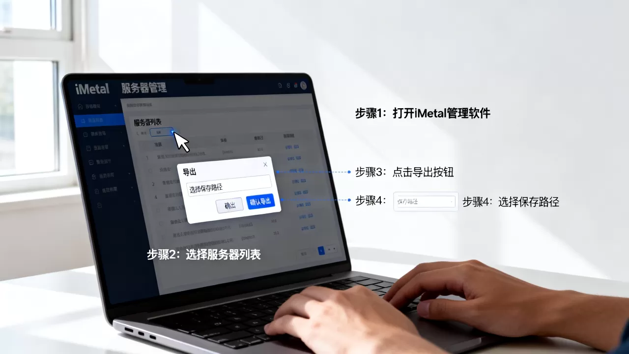 如何导出iMetal服务器列表?,具体步骤是什么? 如何导出iMetal服务器列表?,具体步骤是什么?