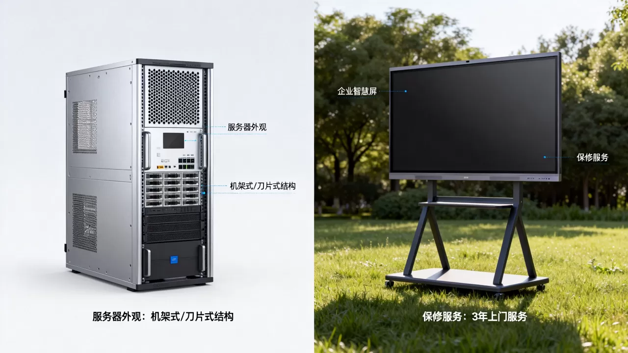服务器长什么样?企业智慧屏可提供什么样的保修服务?,保修几年 服务器长什么样?企业智慧屏可提供什么样的保修服务?,保修几年