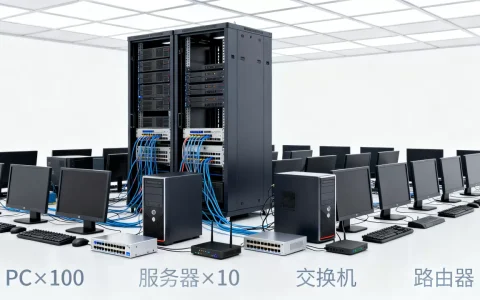 100台pc和10台服务器到底需要多少m带宽，怎么算？