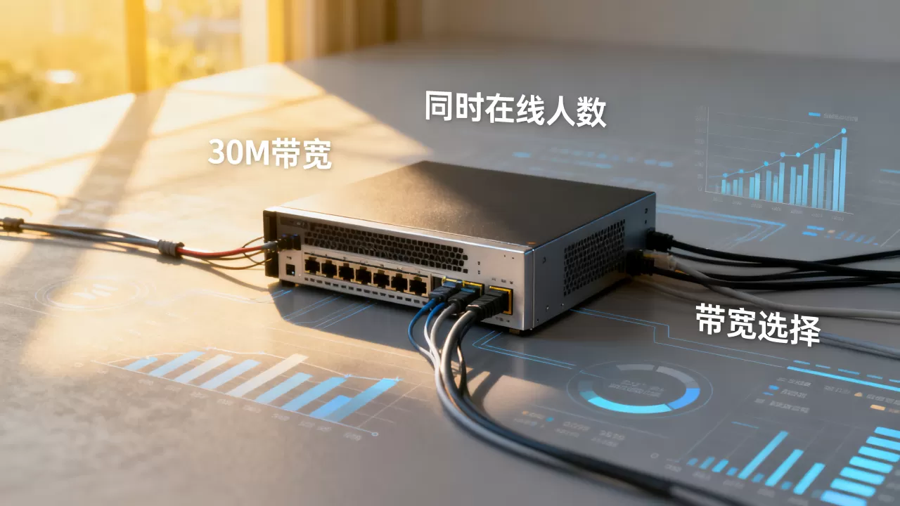 30M带宽服务器能支持多少人同时在线?,带宽怎么选 30M带宽服务器能支持多少人同时在线?,带宽怎么选