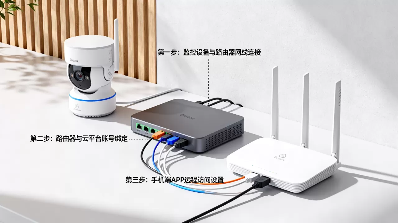 监控与路由器连接图解怎么做,云连接怎么设置 监控与路由器连接图解怎么做,云连接怎么设置