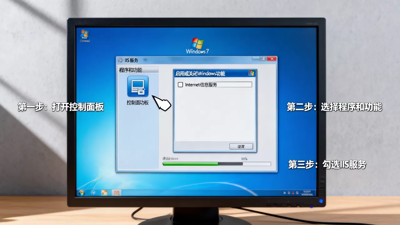 Win7如何安装和配置IIS服务?,步骤是什么? Win7如何安装和配置IIS服务?,步骤是什么?