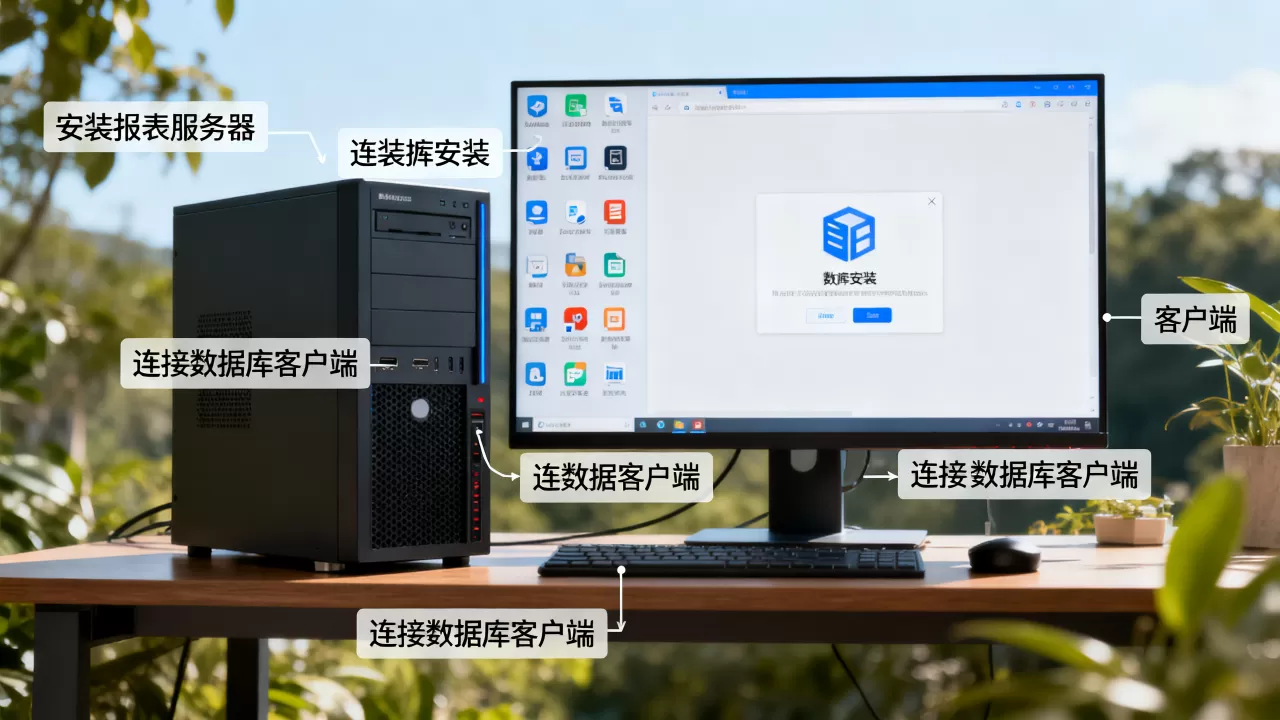 服务器找客户端怎么装?,安装报表服务器和数据库客户端怎么做? 服务器找客户端怎么装?,安装报表服务器和数据库客户端怎么做?