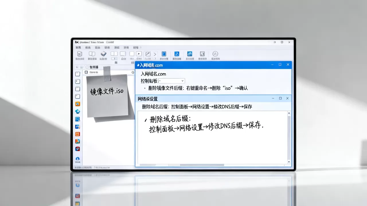 如何删除镜像文件后缀和入网域名后缀?,怎么操作? 如何删除镜像文件后缀和入网域名后缀?,怎么操作?