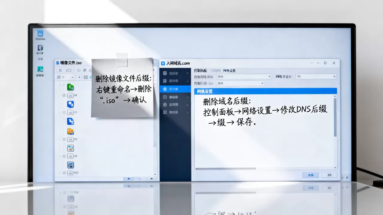 如何删除镜像文件后缀和入网域名后缀?,怎么操作? 如何删除镜像文件后缀和入网域名后缀?,怎么操作?