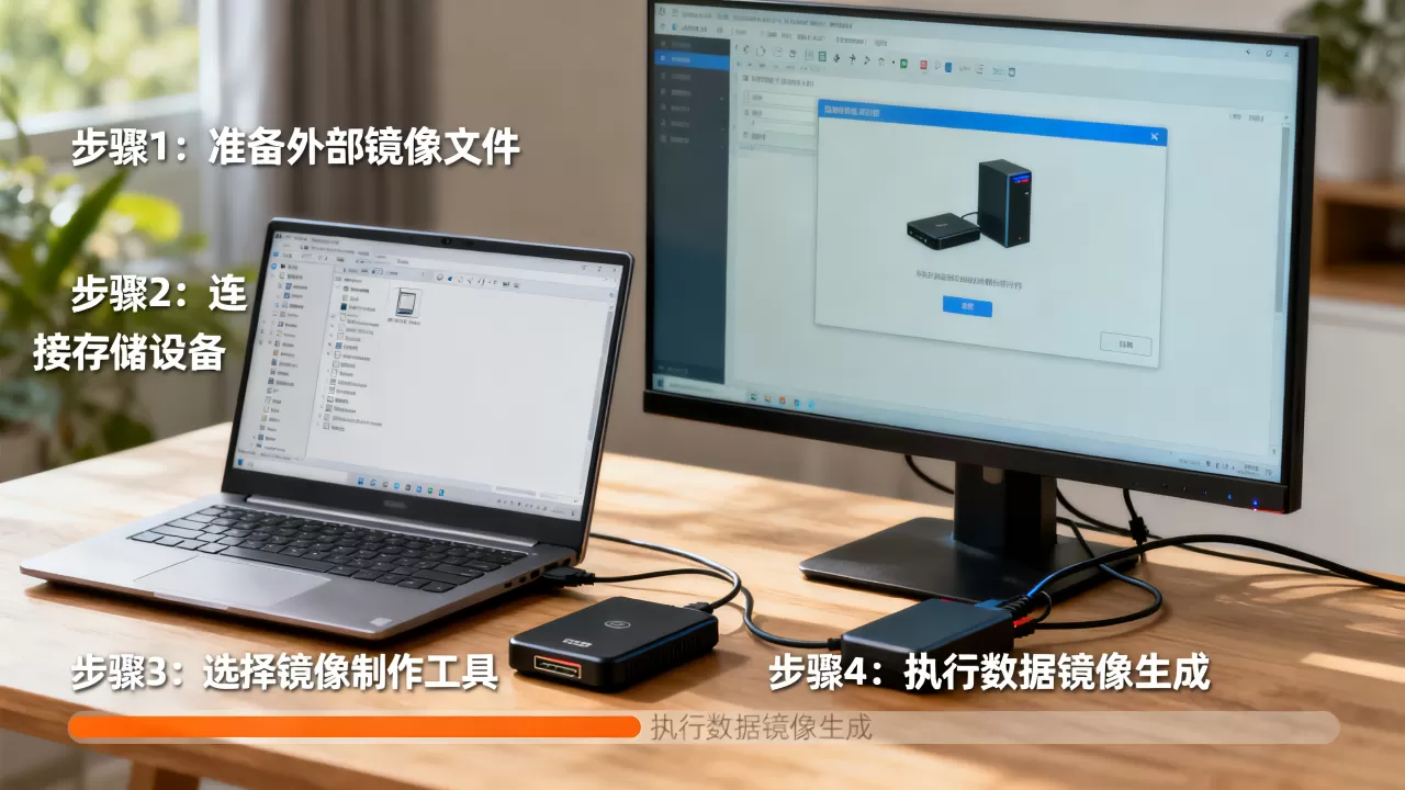 如何用外部镜像文件制作数据镜像?,步骤是什么? 如何用外部镜像文件制作数据镜像?,步骤是什么?