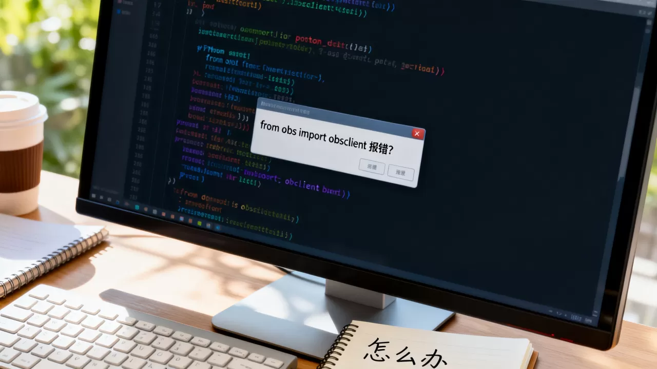 fromobsimportobsclient报错?,怎么办 fromobsimportobsclient报错?,怎么办