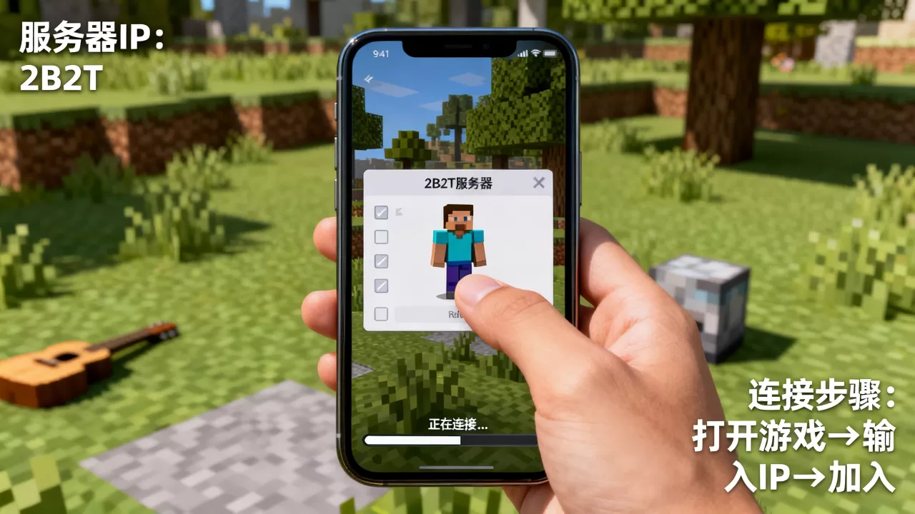 我的世界手机版2B2T服务器怎么进?,怎么玩 我的世界手机版2B2T服务器怎么进?,怎么玩