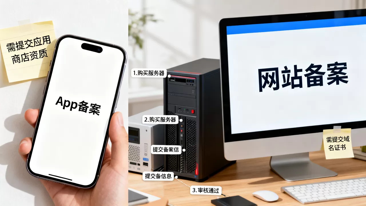 App备案和网站备案有什么区别,服务器备案流程是什么 App备案和网站备案有什么区别,服务器备案流程是什么