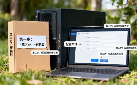 如何配置服务器上的phpcms，有哪些步骤？