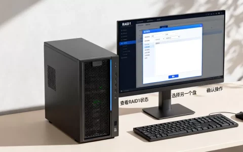服务器RAID1如何查看另一个盘？，怎么操作