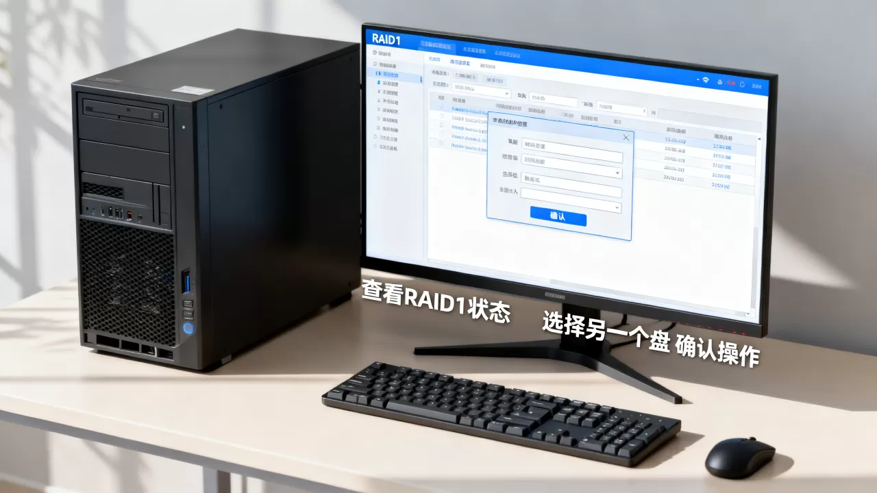 服务器RAID1如何查看另一个盘?,怎么操作 服务器RAID1如何查看另一个盘?,怎么操作