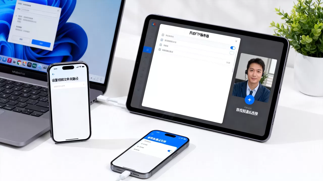 iOS系统FTP服务器怎么设置视频文件夹?, 如何实现音视频通话 iOS系统FTP服务器怎么设置视频文件夹?, 如何实现音视频通话