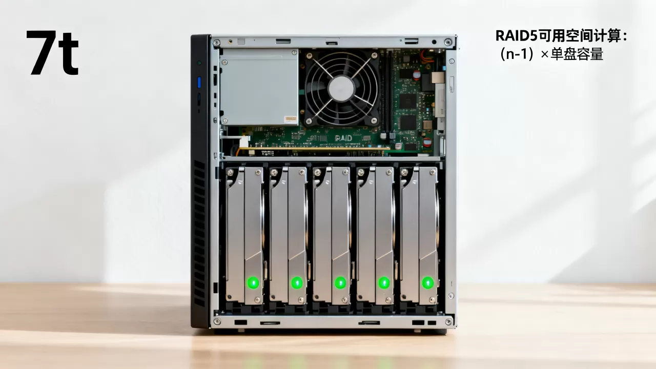 7t服务器做raid5剩多少可用空间,怎么算? 7t服务器做raid5剩多少可用空间,怎么算?