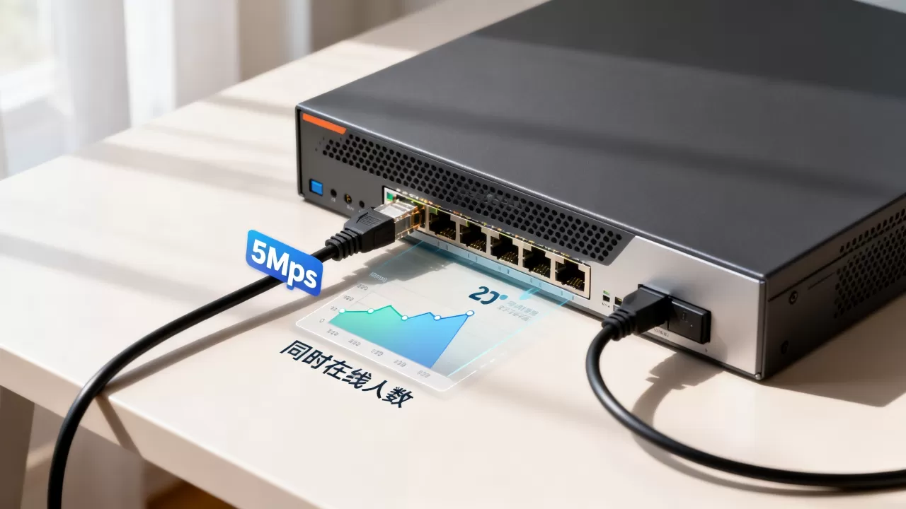 服务器5Mbps带宽到底能同时在线多少人?,够用吗? 服务器5Mbps带宽到底能同时在线多少人?,够用吗?