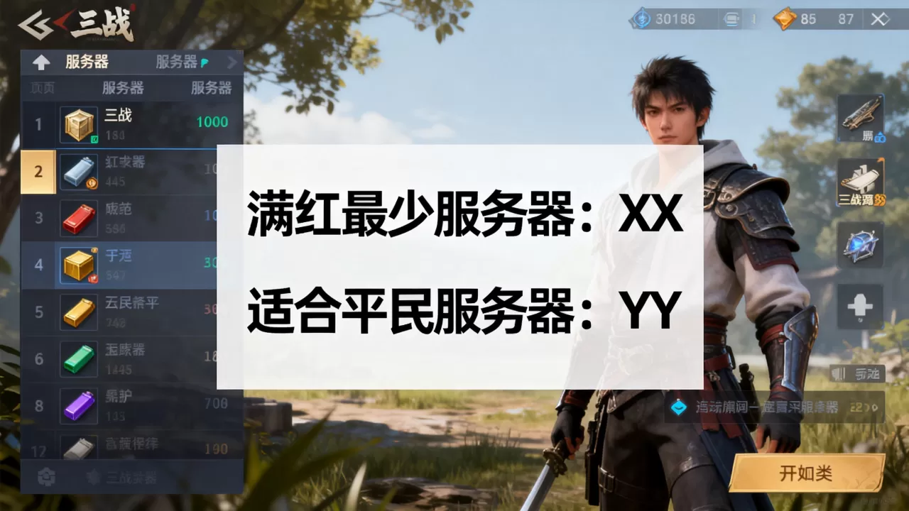 三战哪个服务器满红最少,哪个服务器适合平民 三战哪个服务器满红最少,哪个服务器适合平民