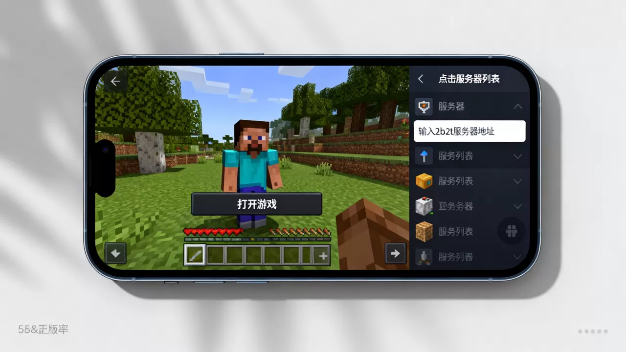 我的世界手机版怎么去2b2t服务器?,怎么做? 我的世界手机版怎么去2b2t服务器?,怎么做?