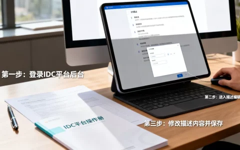 如何修改IDC平台的描述，具体步骤是什么？