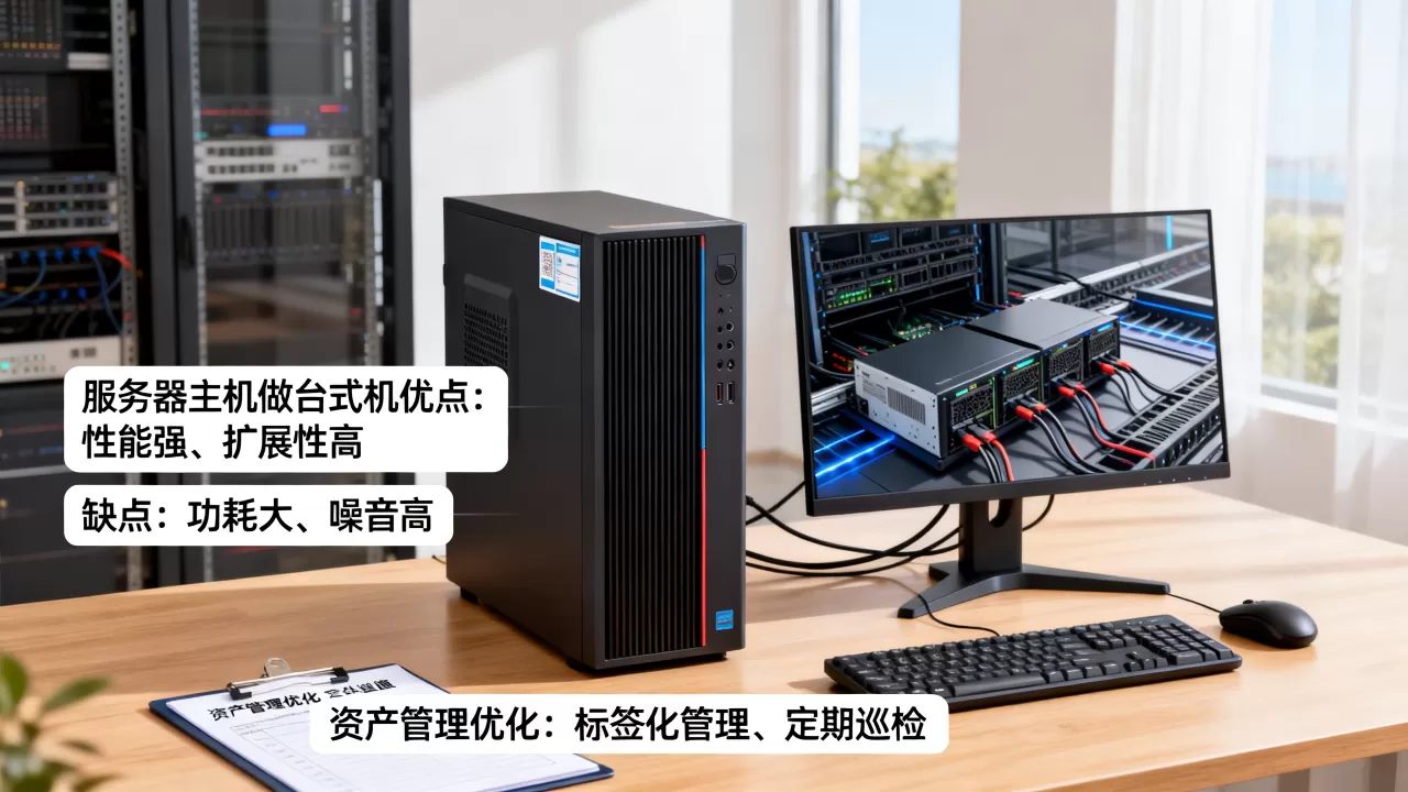 服务器主机做台式机有哪些优缺点?,资产管理如何优化? 服务器主机做台式机有哪些优缺点?,资产管理如何优化?
