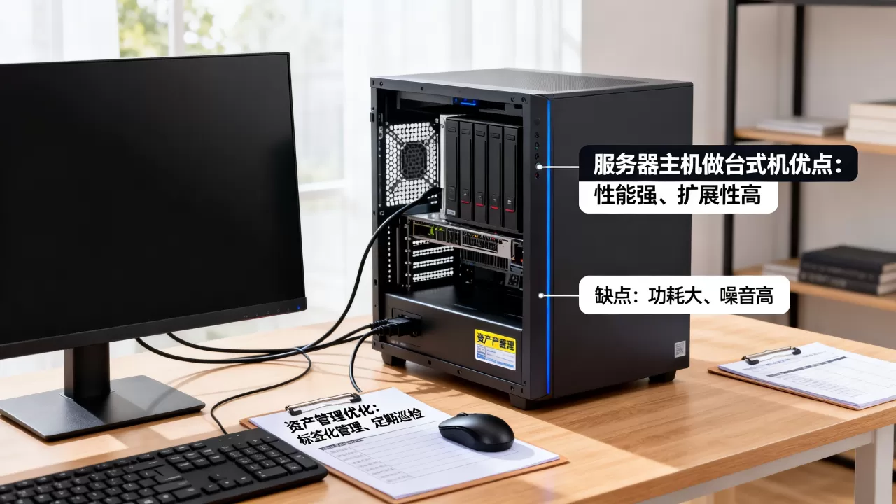 服务器主机做台式机有哪些优缺点?,资产管理如何优化? 服务器主机做台式机有哪些优缺点?,资产管理如何优化?