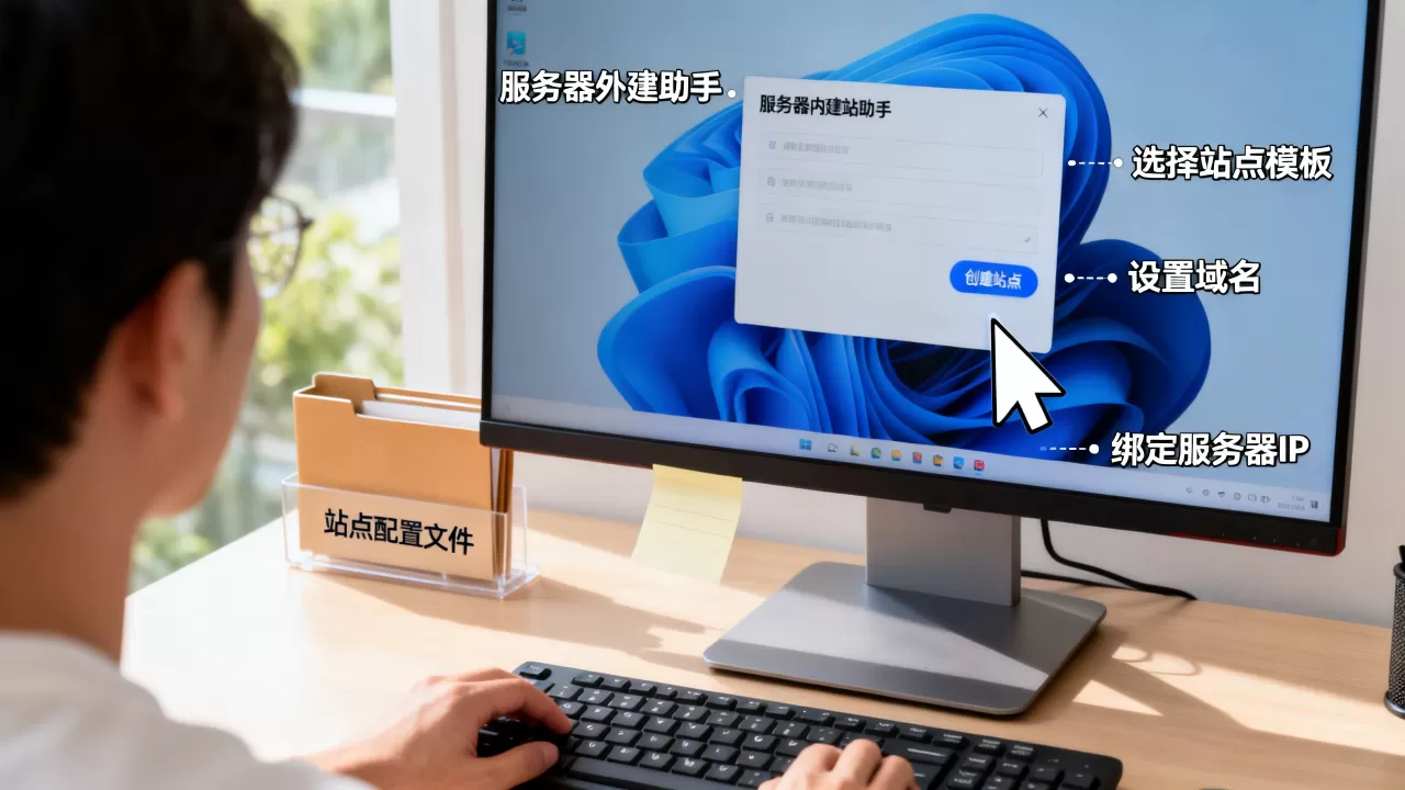 如何快速用服务器内建站助手创建站点,怎么设置 如何快速用服务器内建站助手创建站点,怎么设置