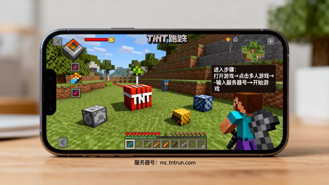 我的世界tnt跑酷手机版服务器号是多少,怎么进? 我的世界tnt跑酷手机版服务器号是多少,怎么进?