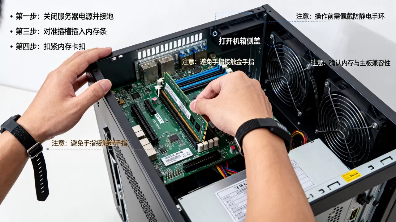 服务器扩内存的具体操作步骤是什么,需要注意哪些问题? 服务器扩内存的具体操作步骤是什么,需要注意哪些问题?
