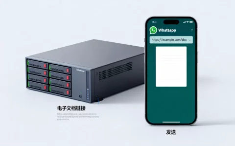 服务器向客户端发送电子文档链接在WhatsApp称什么，如何做