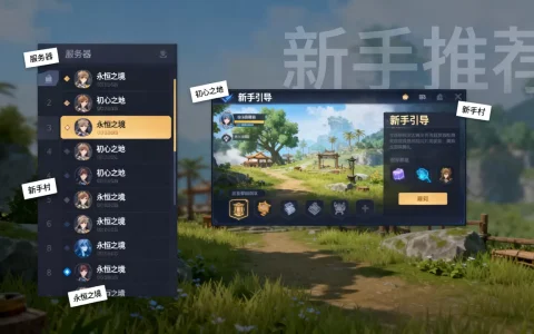 永恒世界有哪些服务器，哪个服务器适合新手？