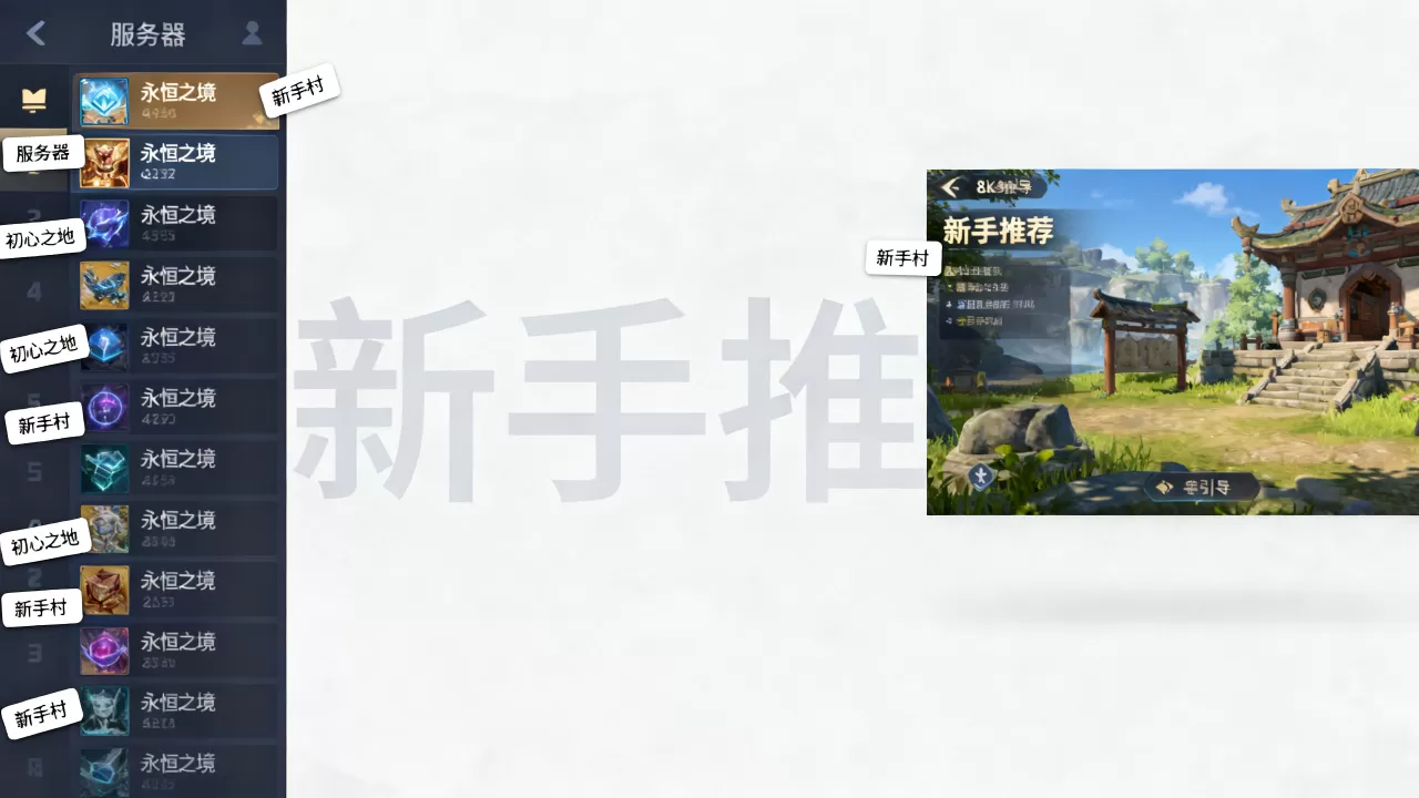 永恒世界有哪些服务器,哪个服务器适合新手? 永恒世界有哪些服务器,哪个服务器适合新手?