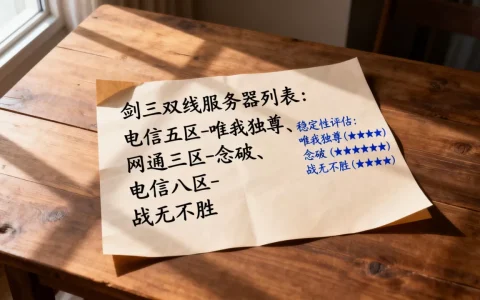 剑三双线服务器具体有哪些，哪个服务器最稳定？