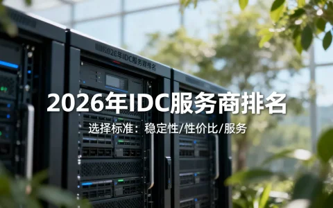 2026年中国IDC服务商排名哪家好？，怎么选