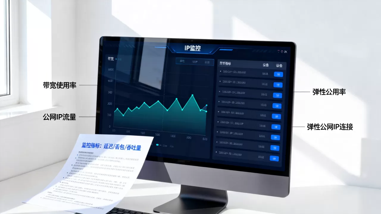 IP监控软件如何监控带宽和弹性公网IP,监控指标有哪些? IP监控软件如何监控带宽和弹性公网IP,监控指标有哪些?