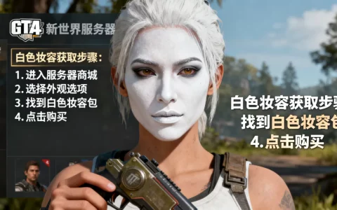 GTA新世界服务器白色妆容怎么搞出来？，怎么获得