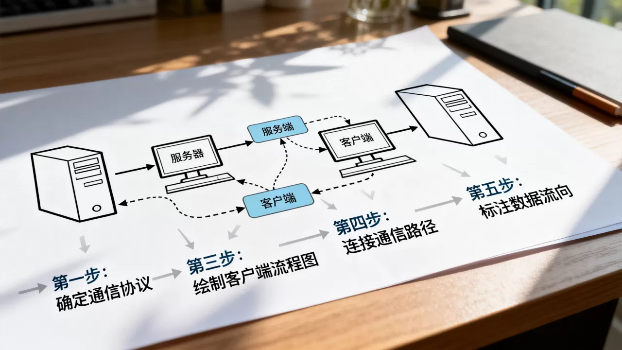 服务器客户端通信功能图怎么画,有哪些步骤? 服务器客户端通信功能图怎么画,有哪些步骤?