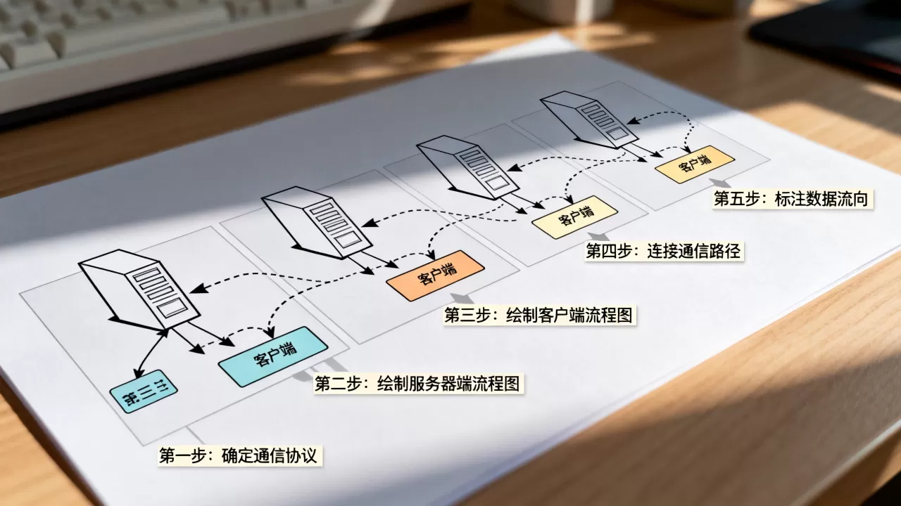 服务器客户端通信功能图怎么画,有哪些步骤? 服务器客户端通信功能图怎么画,有哪些步骤?