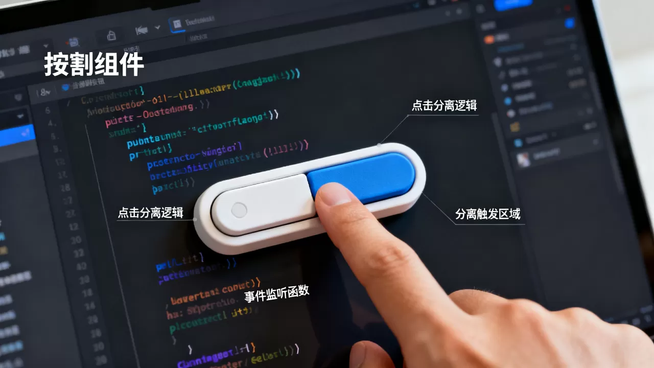 分割按钮组件在开发中如何实现点击分离,怎么用 分割按钮组件在开发中如何实现点击分离,怎么用
