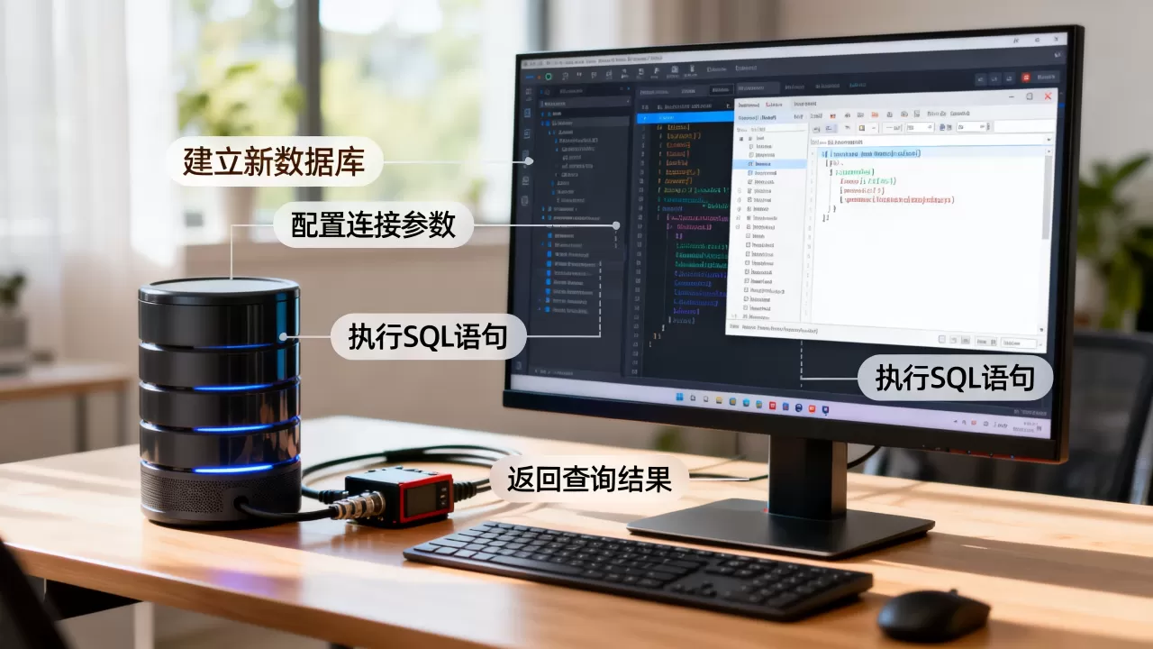 如何建立新数据库并连接执行SQL返回结果?,有哪些步骤 如何建立新数据库并连接执行SQL返回结果?,有哪些步骤