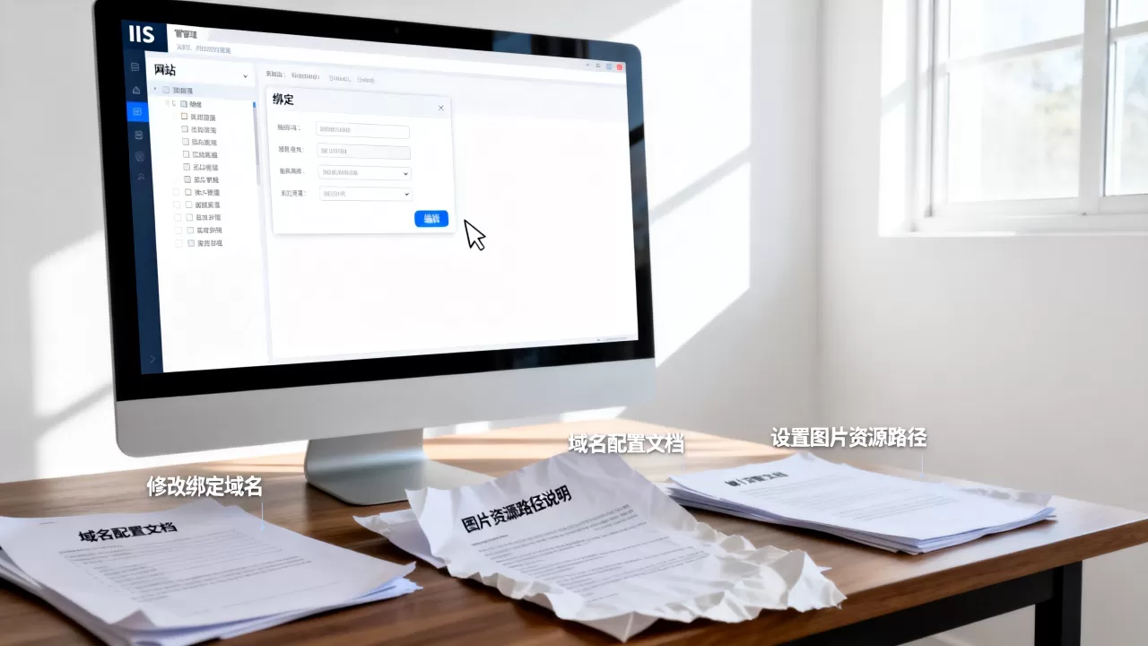 如何修改IIS已绑定的网站域名,图片资源域名怎么设置 如何修改IIS已绑定的网站域名,图片资源域名怎么设置