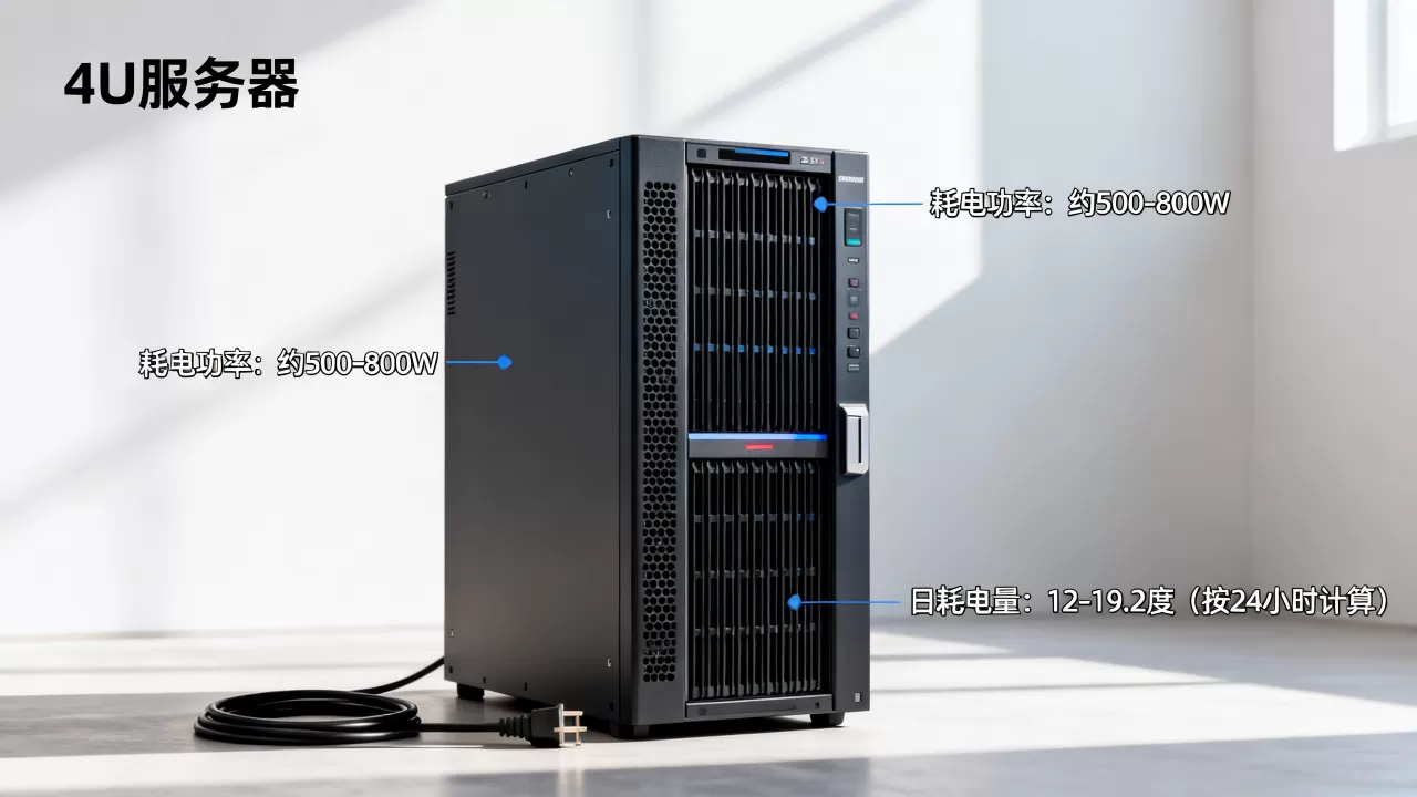 4U服务器耗电功率一般多少?,一天耗电多少度? 4U服务器耗电功率一般多少?,一天耗电多少度?