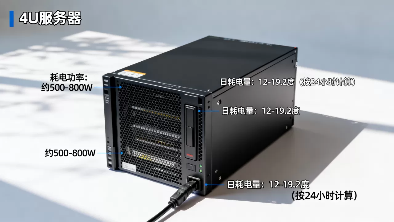 4U服务器耗电功率一般多少?,一天耗电多少度? 4U服务器耗电功率一般多少?,一天耗电多少度?