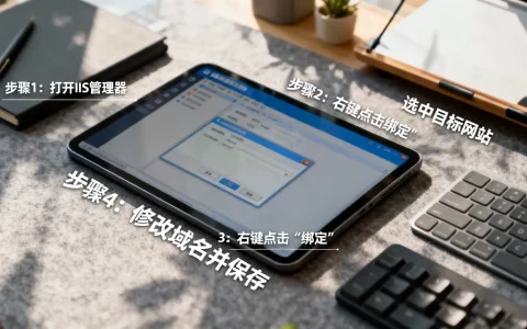 IIS服务如何修改已绑定的网站域名，具体步骤有哪些