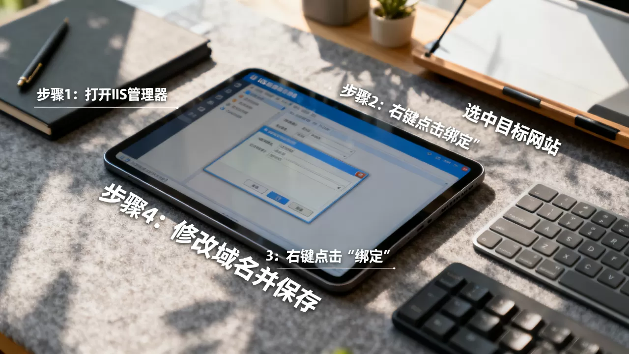 IIS服务如何修改已绑定的网站域名,具体步骤有哪些 IIS服务如何修改已绑定的网站域名,具体步骤有哪些