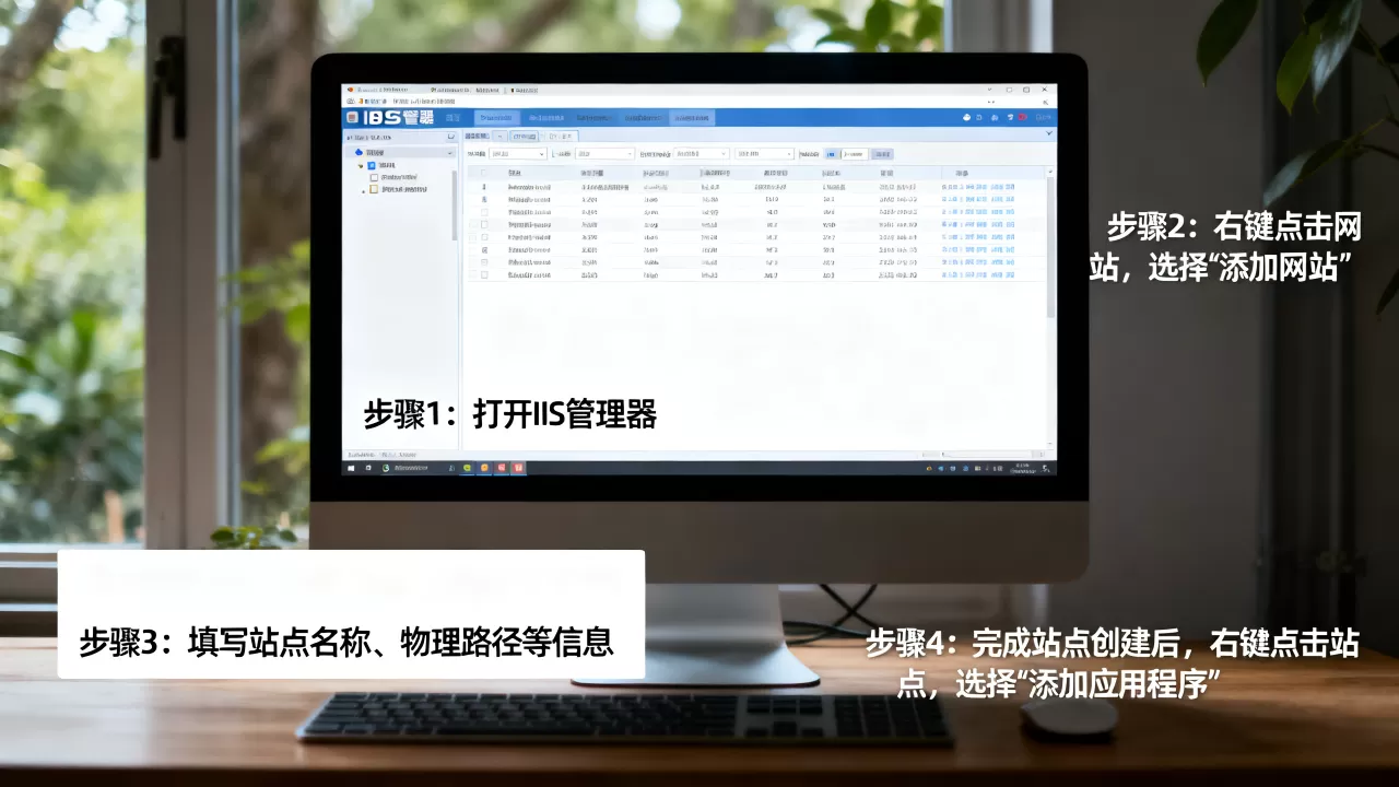 如何新建IIS站点并添加应用程序?,具体步骤有哪些? 如何新建IIS站点并添加应用程序?,具体步骤有哪些?